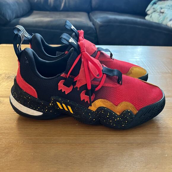 Adidas Trae Young 1 GY3772 Men’s Size 9 Red Black Basketball Shoes Atlanta Hawks - Picture 5 of 11